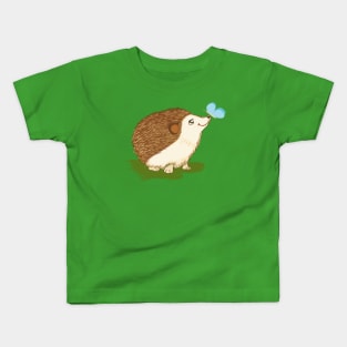 Hedgehog with Butterfly Kids T-Shirt